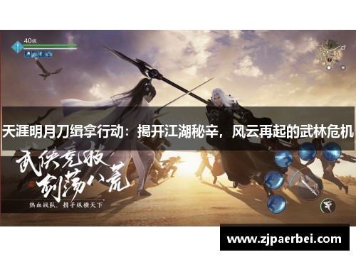 天涯明月刀缉拿行动：揭开江湖秘辛，风云再起的武林危机